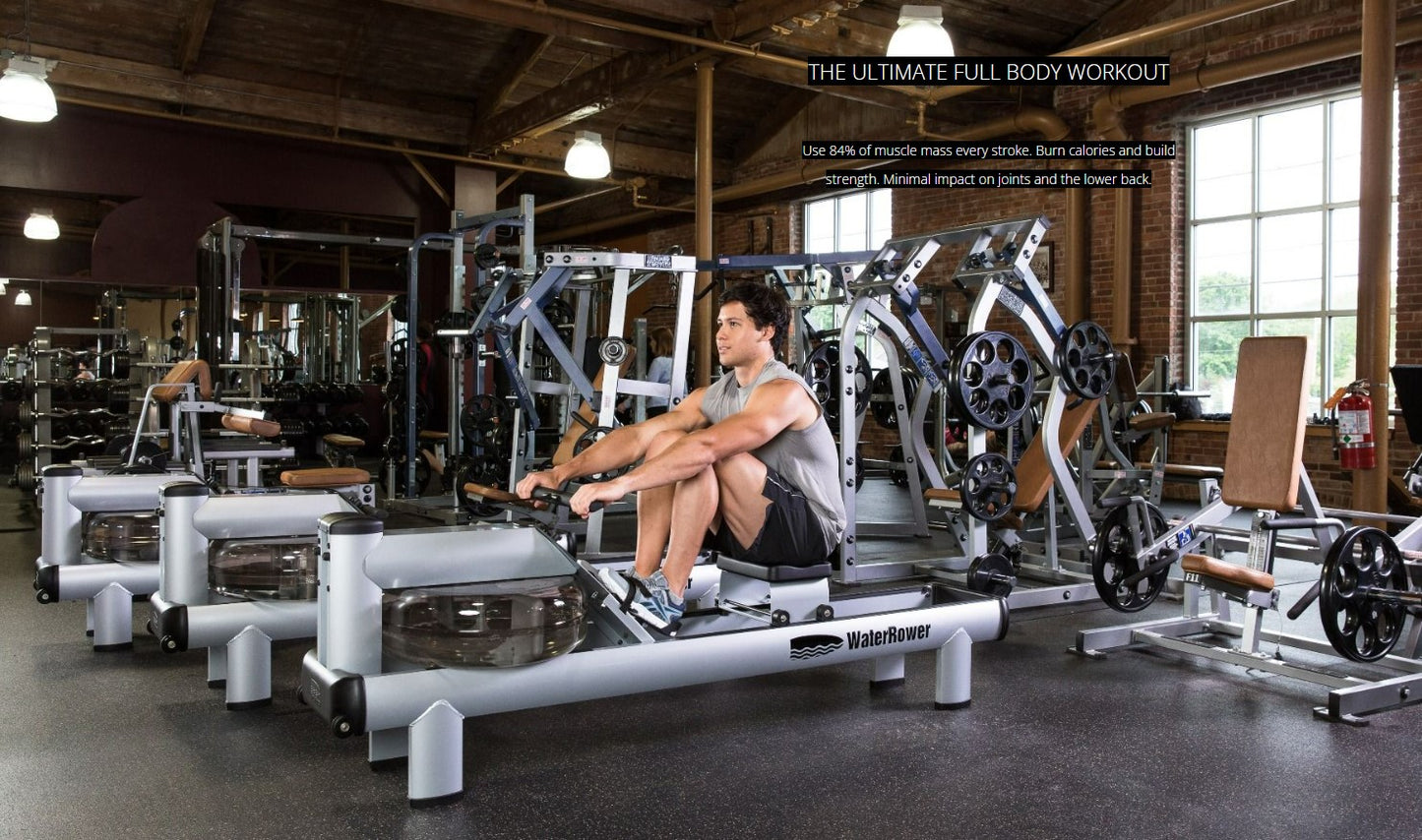 WaterRower S4 M1 Hi-Rise - Veslovací trenažér