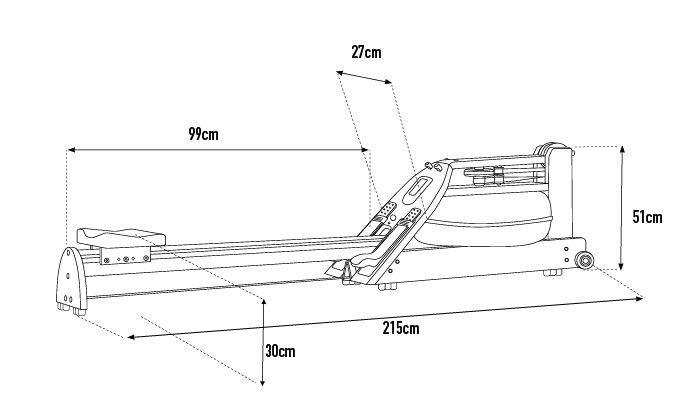 WaterRower A1 Studio Oak - Veslovací trenažér
