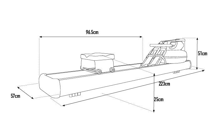 WaterRower S4 M1 Lo-Rise - Veslovací trenažér